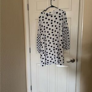Polka Dot Kids Dress - Black and White
